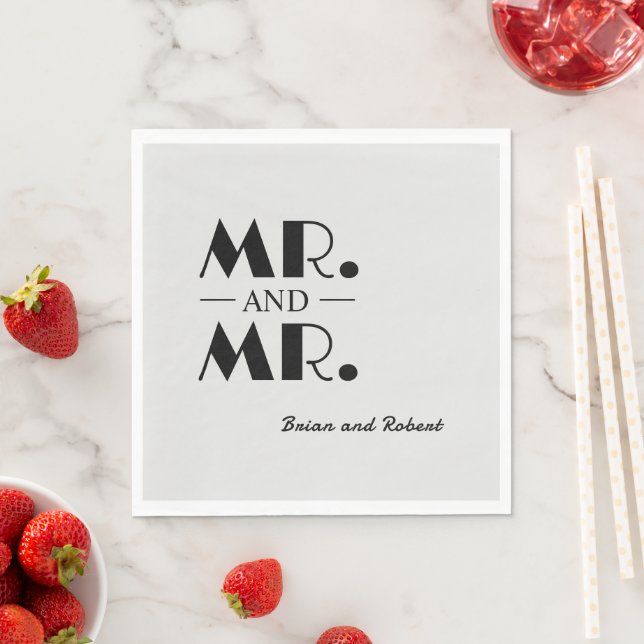 Guardanapos de Cocktail Personalizados Mr e Mr (Insitu)