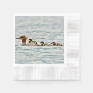 Guardanapos de coquetel com patos