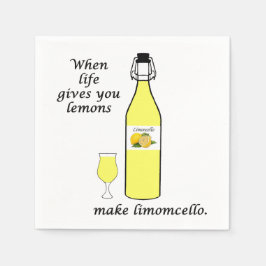 Guardanapos de coquetel de limões para Limoncello
