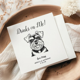 Guardanapos de coquetel para casamento de cachorro