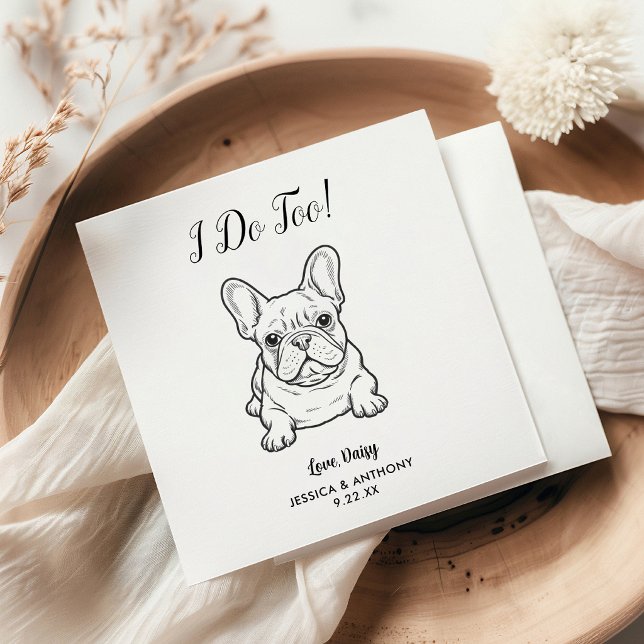 Guardanapos de coquetel para casamento de cachorro (Criador carregado)