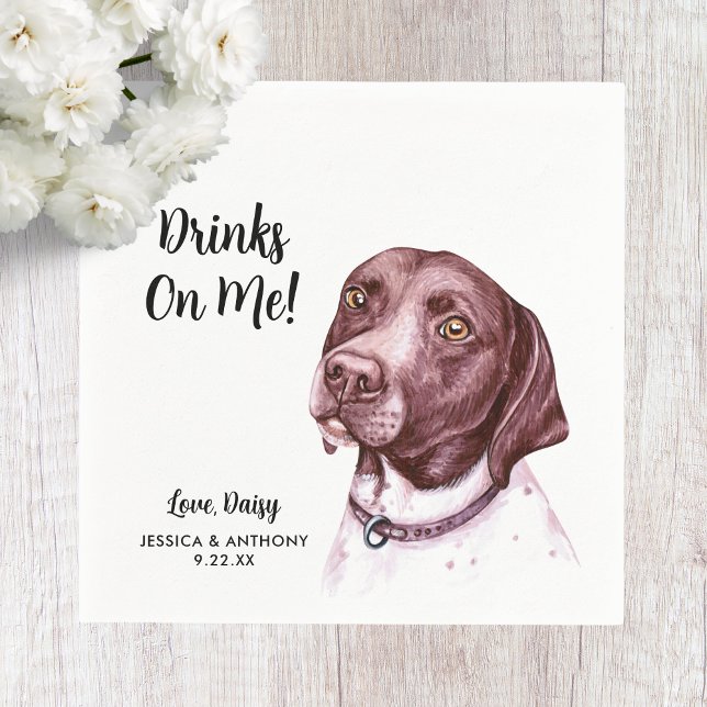 Guardanapos de coquetel para casamento de cachorro (Criador carregado)