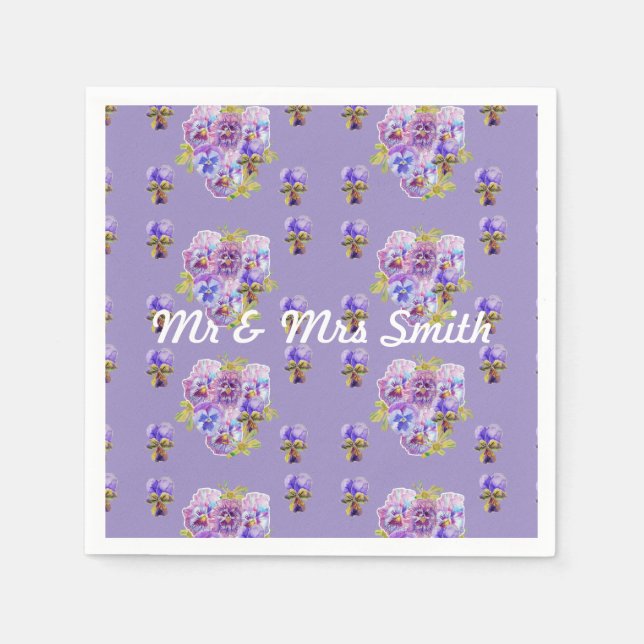 Guardanapos de Decoração de Poppy Desbotada Laranj (Frente)