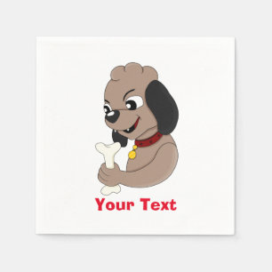 Guardanapos de desenho animado de cachorrinho fofo