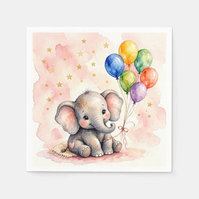 Guardanapos de Elefante Bebê. (Frente)