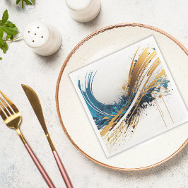 Guardanapos de festa abstratos cativantes azul dou