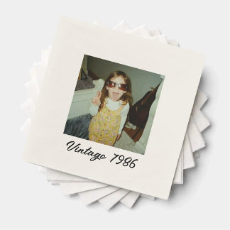Guardanapos de festa com ano personalizado de foto
