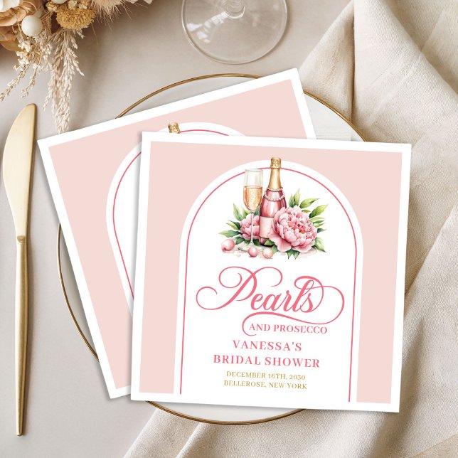 Guardanapos de festa cor de rosa em aquarela cláss (Classic Watercolor Blush and Gold Party Napkin)