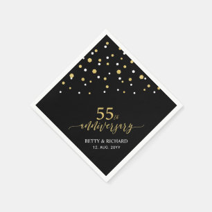 Guardanapos de festa de aniversário de 55 anos Mod