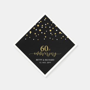 Guardanapos de festa de aniversário de 60 anos Mod