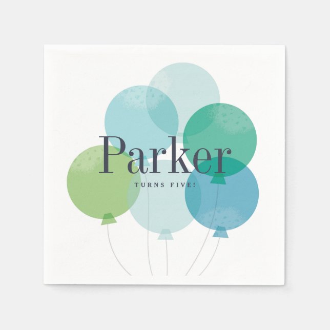 Guardanapos de festa de aniversário de baile moder (Frente)