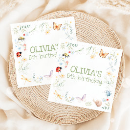 Guardanapos de festa de aniversário de insetos par