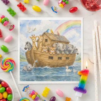 Guardanapos de Festa de Aquarela de Animais Bebês 