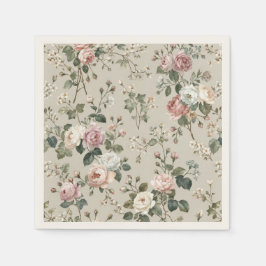 Guardanapos de festa de chá floral vintage
