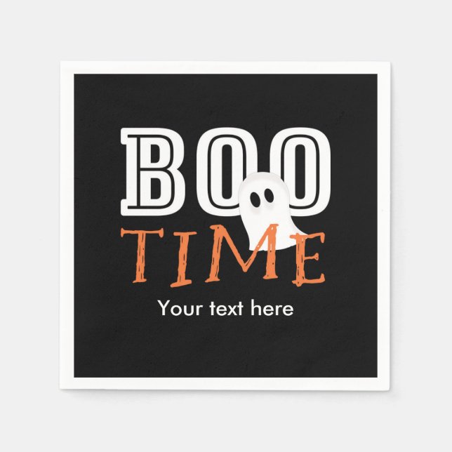 Guardanapos de festa de fantasma de Halloween BOO  (Frente)