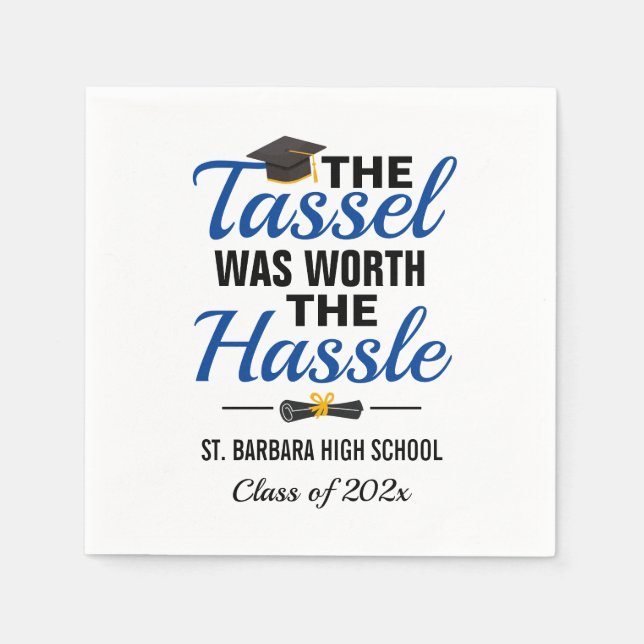 Guardanapos de festa de formatura Tassel Worth Has (Frente)