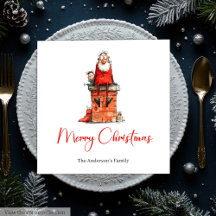 Guardanapos de Festa de Natal Personalizados com P
