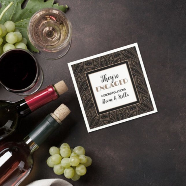 Guardanapos de festa de noivado elegantes (Criador carregado)