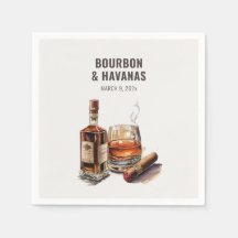 Guardanapos de Festa de Solteiro Bourbon Cigar