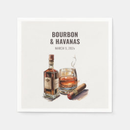 Guardanapos de Festa de Solteiro Bourbon Cigar