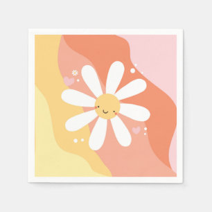Guardanapos de festa Flower Power Daisy Hippie dos