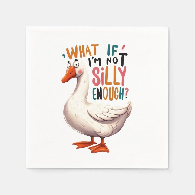 Guardanapos de festa infantil Funny Silly Goose (Frente)