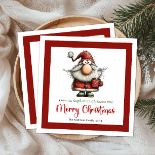 Guardanapos de festa temáticos com Papai Noel de d