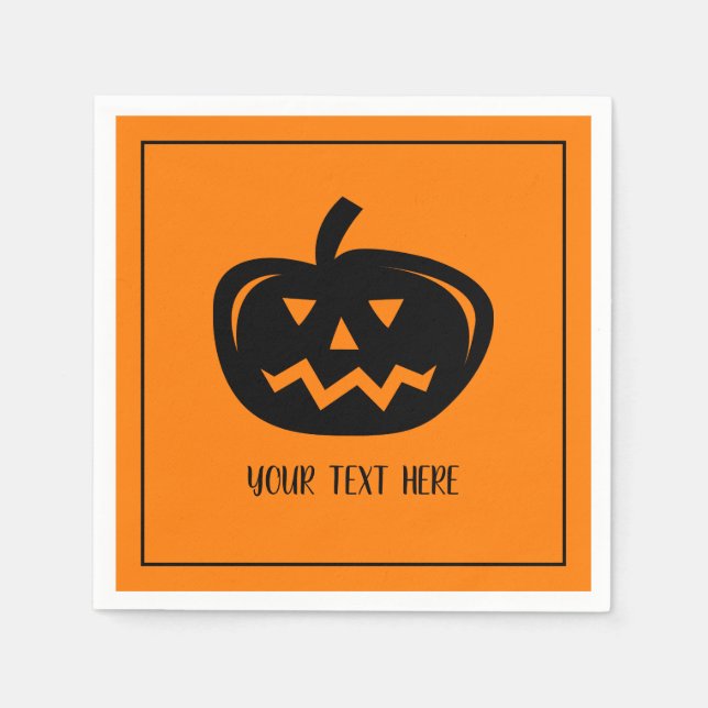 Guardanapos de festas de Halloween com esculpiment (Frente)