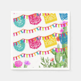 Guardanapos de Fiesta Mexicana Banners Floral Cact