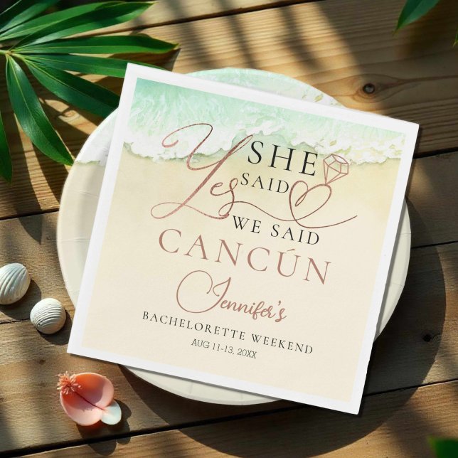 Guardanapos de Fim de Semana de Solteira | Praia d (Criador carregado)