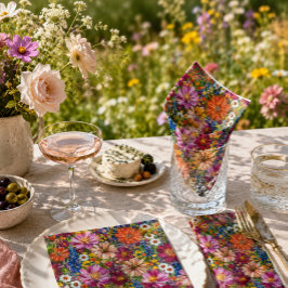 Guardanapos de Flores Silvestres para Festas de Ja