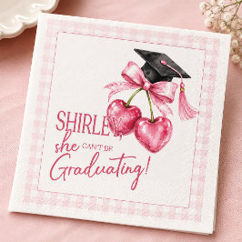 Guardanapos de Formatura de Cereja, Coquette Rosa