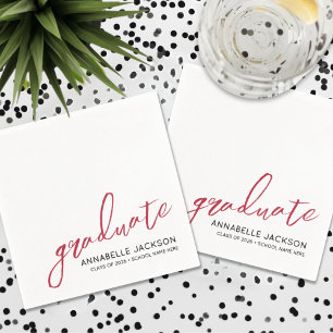 Guardanapos de Formatura Vermelhos Personalizados