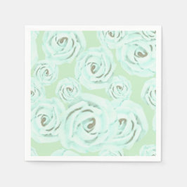 Guardanapos de glacê verde menta e azul-turquesa