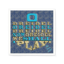 Guardanapos de Hanukkah Personalizados "Dreidel Pl