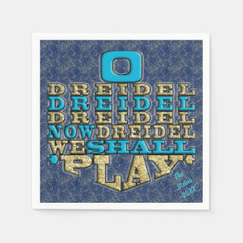 Guardanapos de Hanukkah Personalizados "Dreidel Pl