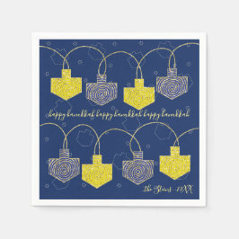 Guardanapos de Hanukkah Personalizados "Piões de H