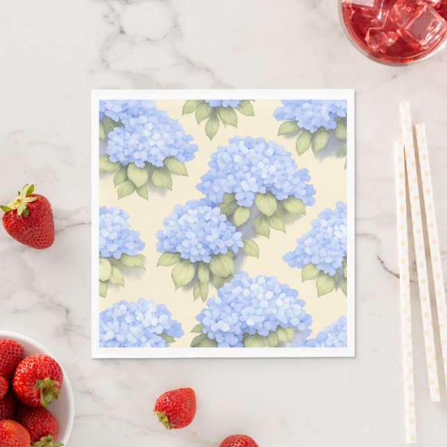 Guardanapos de Jantar Macios Lemo Blue Hydrangea S (Insitu)