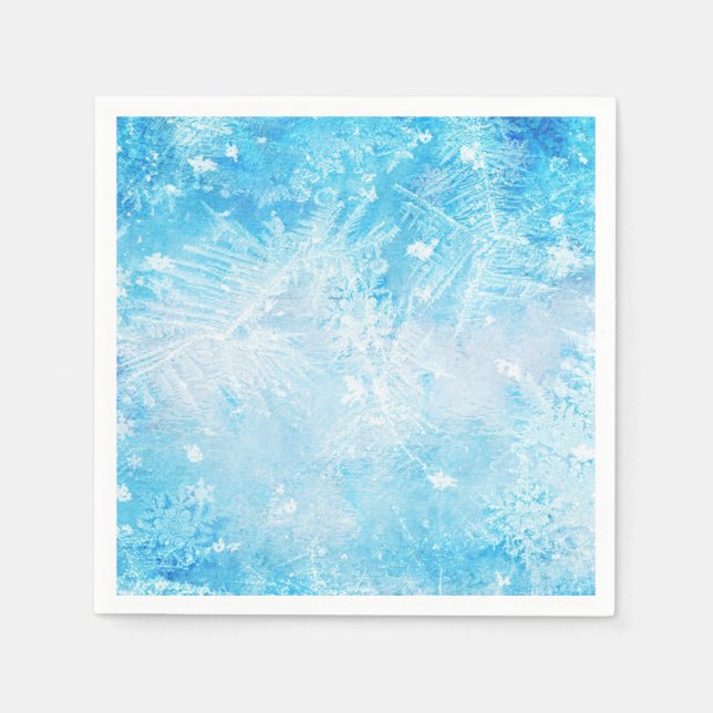 Guardanapos de jantar para festa de flocos de neve (Frente)