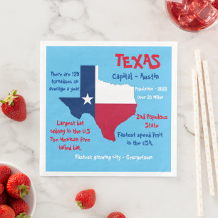 Guardanapos de Jantar para Festa no Texas Fatos In