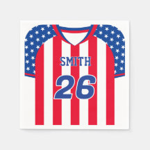 Guardanapos de Jersey de Futebol EUA Personalizado