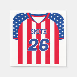Guardanapos de Jersey de Futebol EUA Personalizado