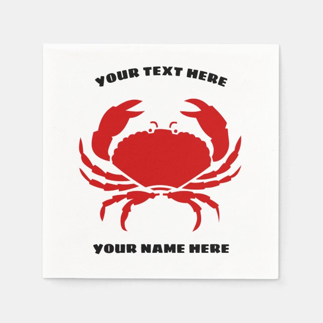 Guardanapos de logotipo vermelho personalizado par (Frente)