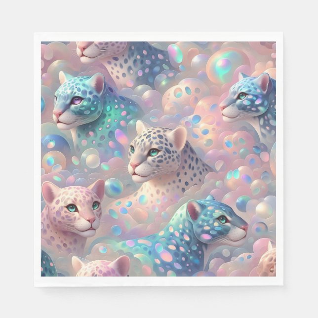 Guardanapos de Luxo Estampa Opala Leopardo (Frente)