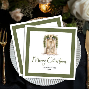 Guardanapos de Natal com Nome da Família em Letra