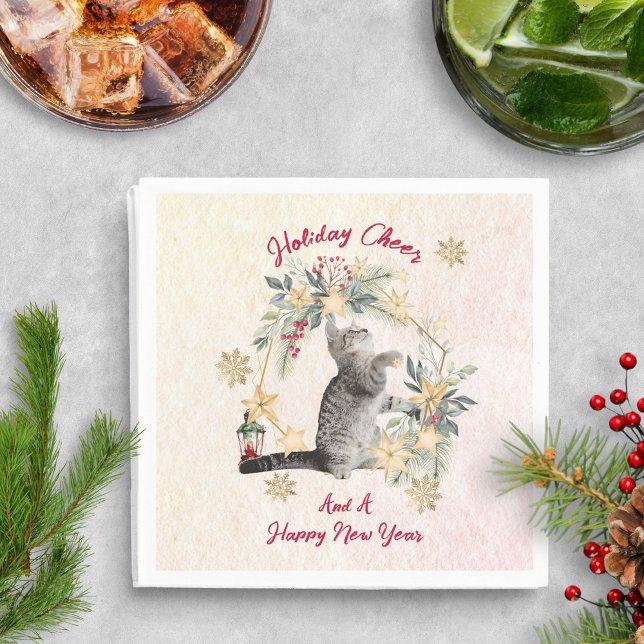 Guardanapos de Natal de Gato – Desenho de Coroa de (Criador carregado)