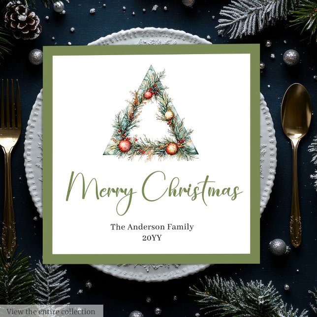 Guardanapos de Natal Neutros Terrosos Boêmios Mode (Modern Bohemian Earthy Neutral Christmas Table Napkins)