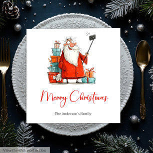 Guardanapos de Natal Personalizados Papai Noel Div