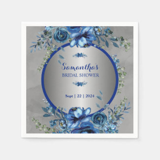 Guardanapos de Noiva Flores de Prata Elegantes