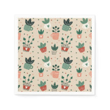 Guardanapos de Papel Amante de Plantas